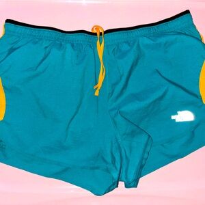 The North Face Women's Loose Athletic Shorts Size M Green Orange Shorts